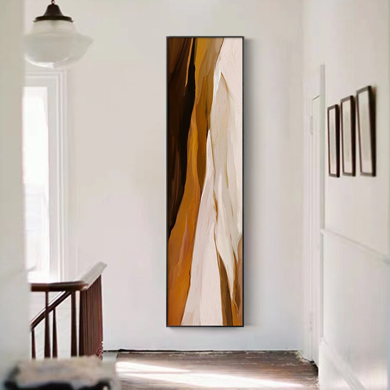 abstract beige black brown dining_room entryway hallway kitchen living_room luxury minimalist minimalistic modern red slim_format white Wall Art