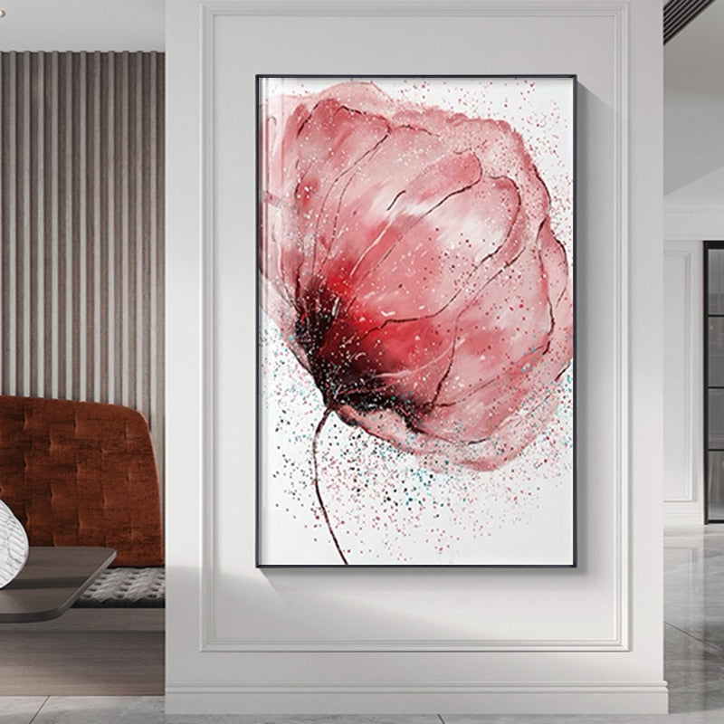 abstract blue dining_room entryway flower gold golden living_room marble new_arrivals pink rectangle Wall Art