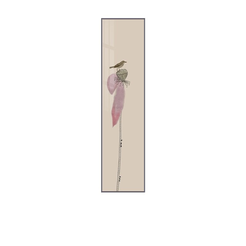 bedroom beige bird birds butterflies butterfly chinese cream dining_room entryway flower flowers green illustrative living_room minimalist minimalistic nature office pink slim_format spring violet white yellow Wall Art