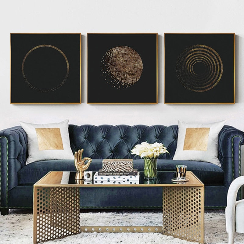 abstract bathroom black dining_room entryway gold golden hallway kitchen living_room luxury office silver square Wall Art