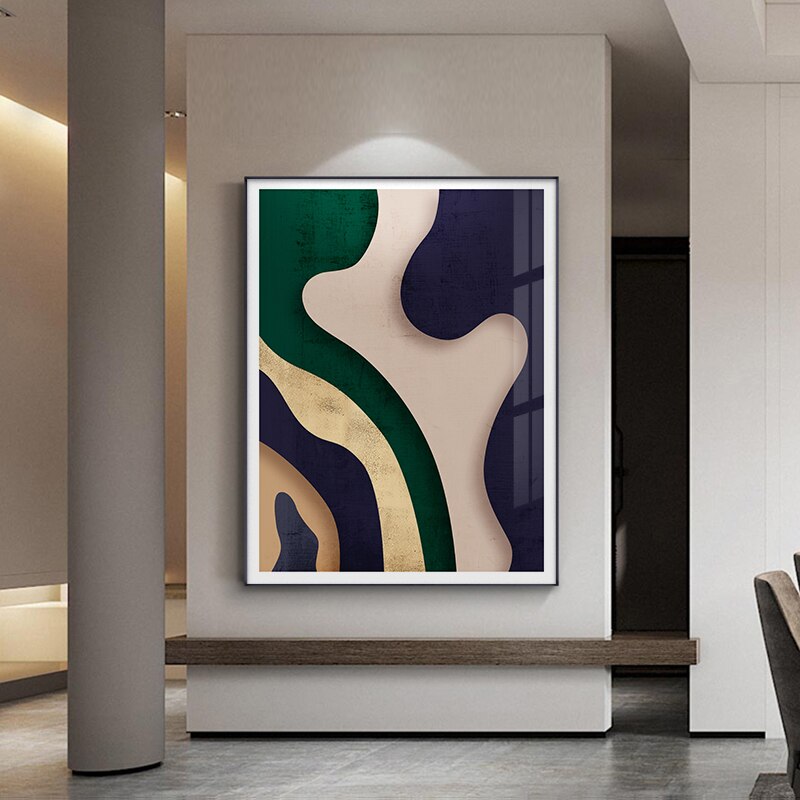 abstract beige blue brown colorful colourful darkblue darkgreen dining_room entryway flowing gold golden green living_room luxury new_arrivals pink purple rectangle violet Wall Art