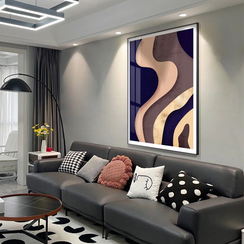 abstract beige blue brown colorful colourful darkblue darkgreen dining_room entryway flowing gold golden green living_room luxury new_arrivals pink purple rectangle violet Wall Art