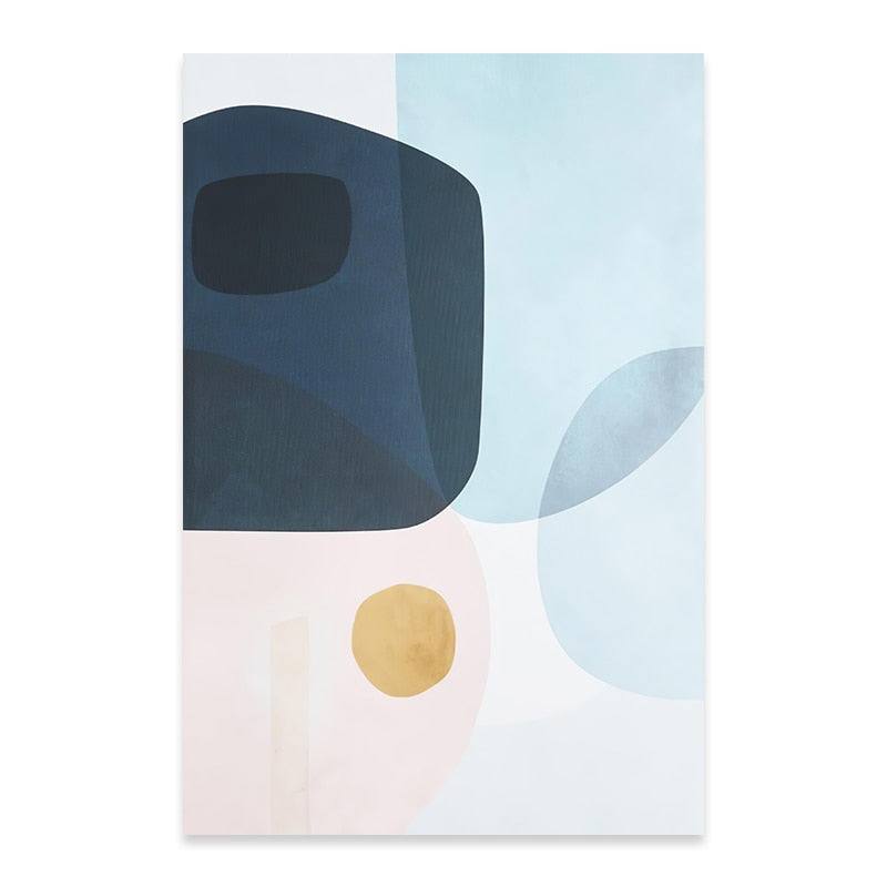 abstract bedroom beige blue darkblue dining_room gold golden gray grey lightblue living_room pink rectangle shapes watercolor white yellow Wall Art