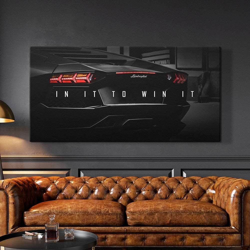 bedroom black car cars entryway gray grey hallway living_room minimalist minimalistic modern motivational office rectangle rectangles red speed sport sports street white wide_format Wall Art