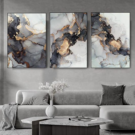 3_in_1 abstract bedroom black brown contemporary cream dining_room gold golden gray grey kitchen limestone living_room luxury marble modern office rectangle stone white Wall Art
