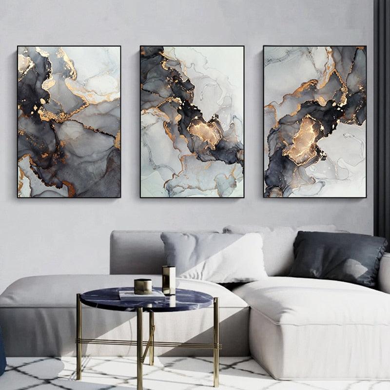 3_in_1 abstract bedroom black brown contemporary cream dining_room gold golden gray grey kitchen limestone living_room luxury marble modern office rectangle stone white Wall Art