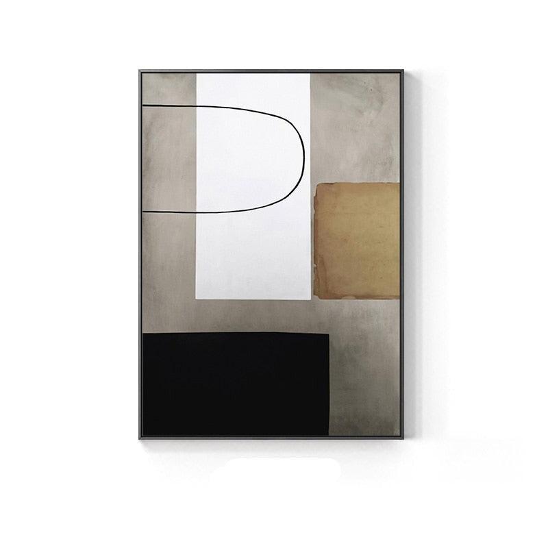 abstract bedroom beige black brown cream dining_room entryway geometric gray grey hallway industrial kitchen living_room minimalist minimalistic modern office rectangle white yellow Wall Art