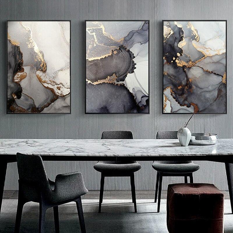 3_in_1 abstract bedroom beige black brown contemporary dining_room gold golden gray grey kitchen limestone living_room luxury marble modern office pink rectangle silver white Wall Art