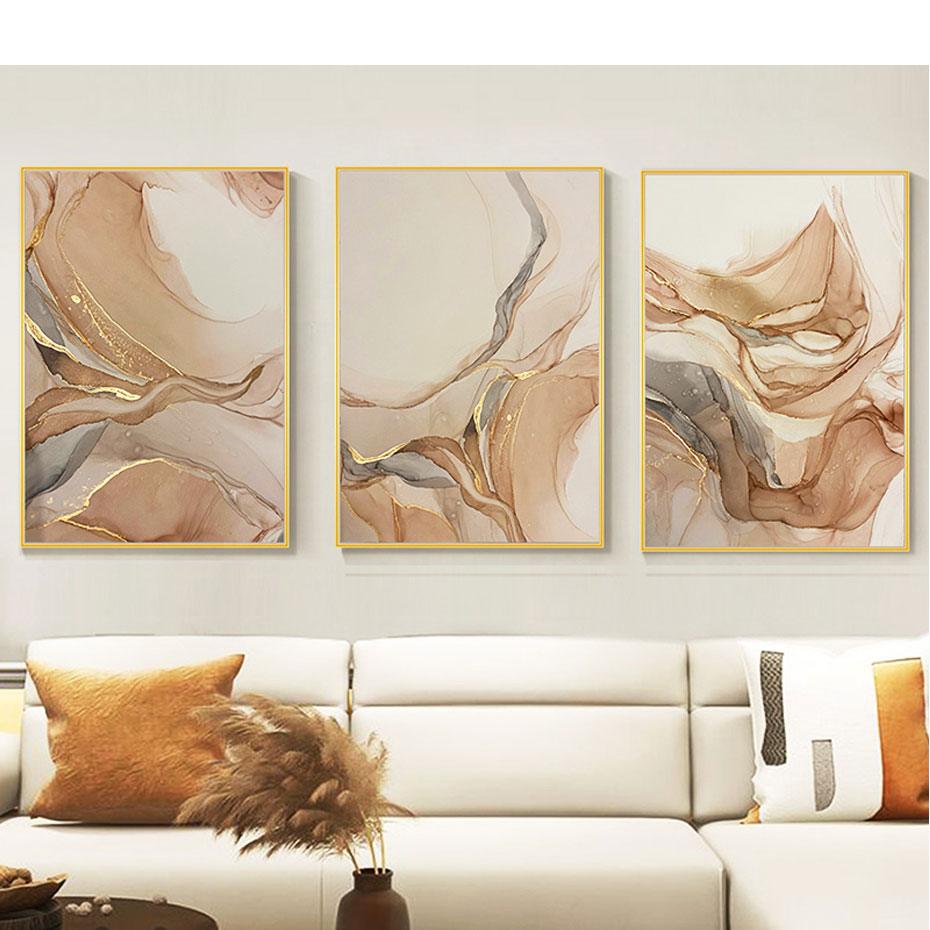 3_in_1 abstract blue brown cream entryway gold golden hallway lightblue limestone living_room luxurious luxury marble modern office orange pink rectangle silver white Wall Art