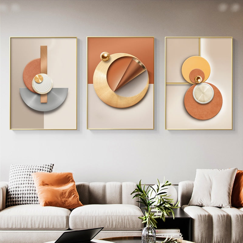 abstract bedroom beige blue contemporary dining_room entryway geometric gold living_room luxury marble new_arrivals orange rectangle white yellow Wall Art