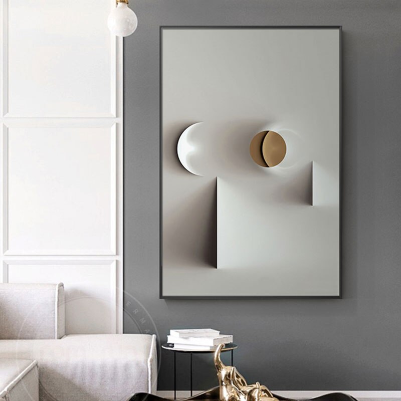 abstract bedroom beige black cream dining_room entryway geometric gold gold foil golden golden foil gray grey hallway kitchen living_room luxurious luxury minimalist minimalistic modern rectangle rectangles white Wall Art