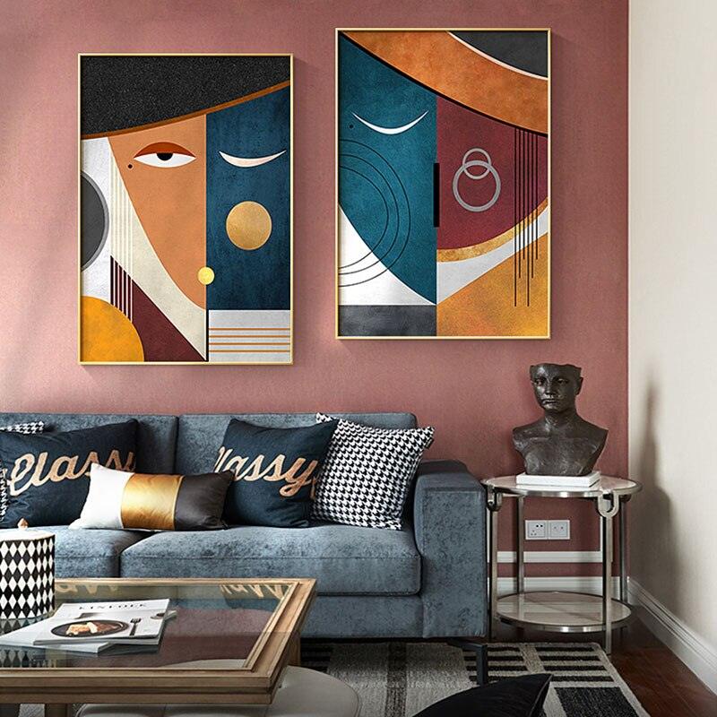 abstract bedroom beige black blue contemporary cream darkblue day dining_room entryway figure geometric gray grey hallway lightblue living_room mid-century modern moon new_arrivals night office orange pink rectangle rectangles red sun white yellow Wall Art