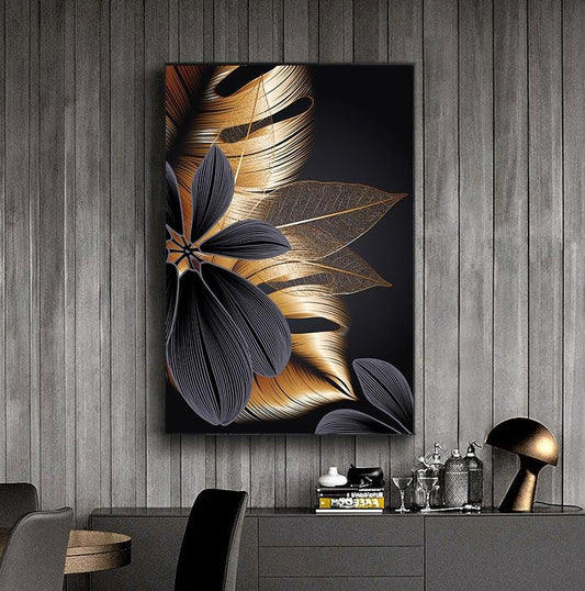 abstract bedroom black Botanical brown dining_room entryway gold gold foil golden golden foil hallway leaf leaves living_room luxurious luxury modern new_arrivals nordic pink plant plants purple rectangle rectangles Wall Art