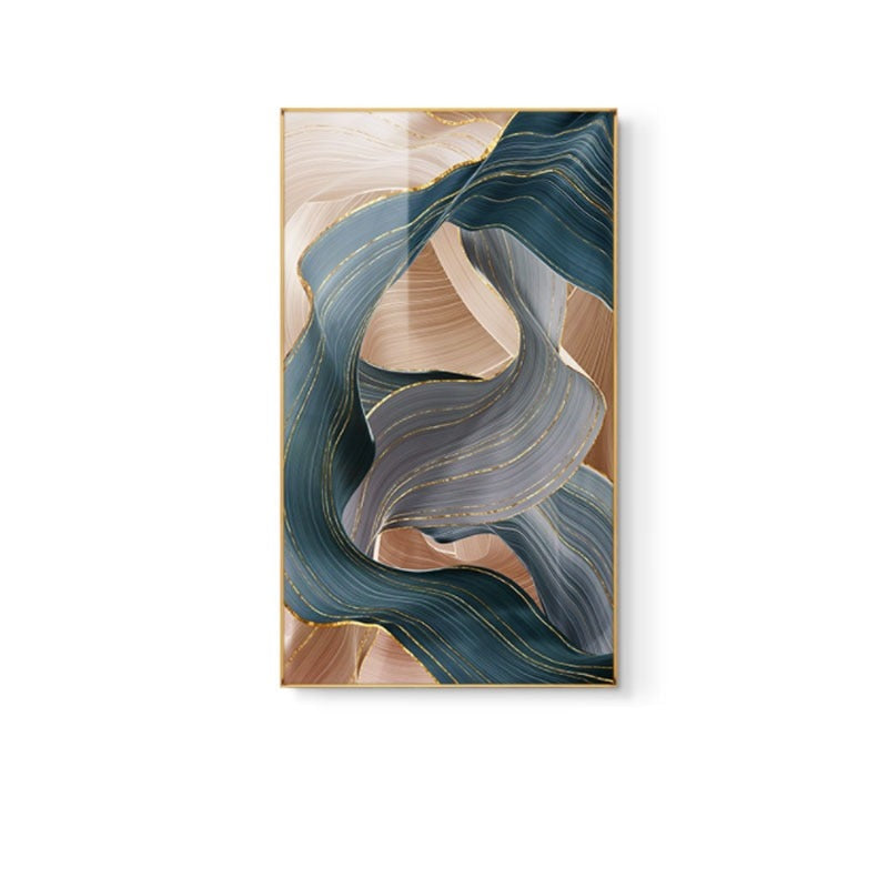 abstract beige blue darkblue dining_room entryway flowing gold golden gray green hallway living_room luxury new_arrivals office rectangle turquoise Wall Art