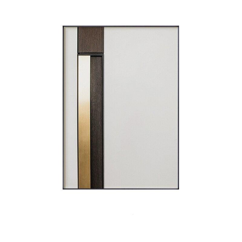 abstract bedroom beige brown contemporary cream dining_room entryway geometric gold gold foil golden golden foil gray grey hallway living_room luxurious luxury minimalist minimalistic modern office rectangle rectangles silver white Wall Art