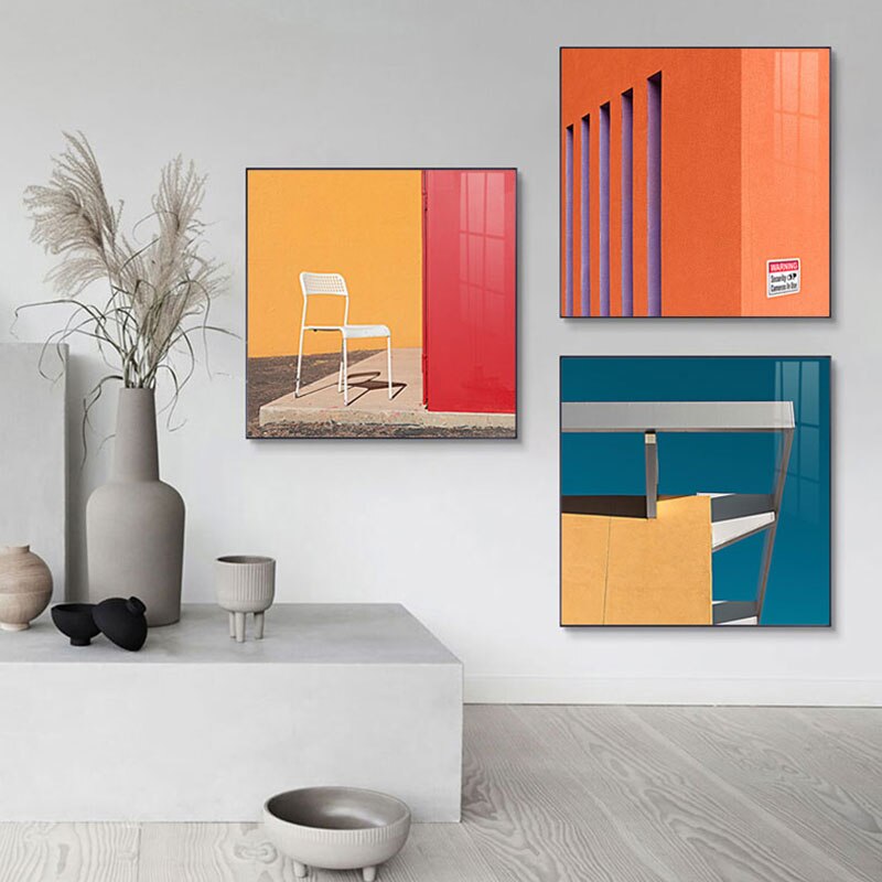 abstract blue building colorful colourful contemporary darkblue entryway gray grey lightblue living_room modern new_arrivals office orange photography purple red square violet white yellow Wall Art