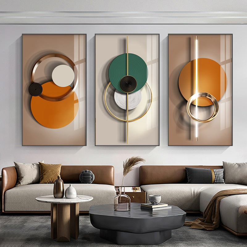 abstract beige black contemporary darkgreen dining_room entryway geometric gold golden green hallway kitchen living_room new_arrivals orange rectangle white Wall Art