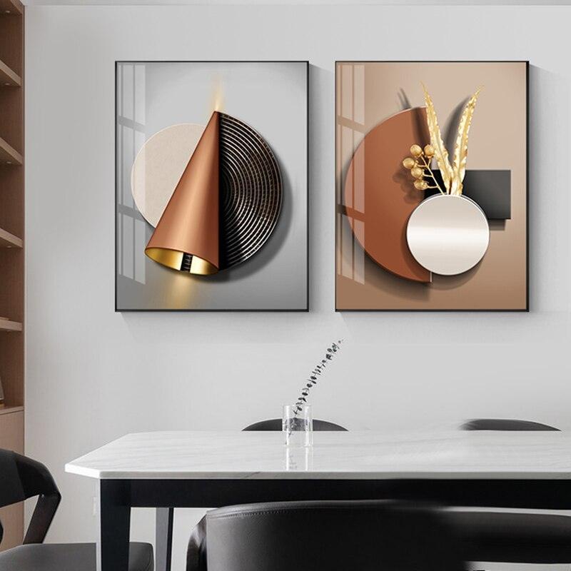 abstract bedroom beige black blue contemporary cream darkblue dining_room geometric gold golden gray grey kitchen lightblue living_room luxurious luxury modern orange pink plant plants rectangle rectangles red silver turquoise white Wall Art